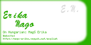 erika mago business card
