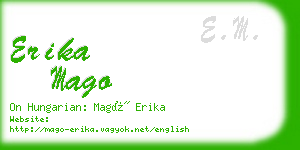 erika mago business card